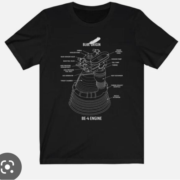 Blue origin engine Tee black large Nwt - Picture 1 of 6